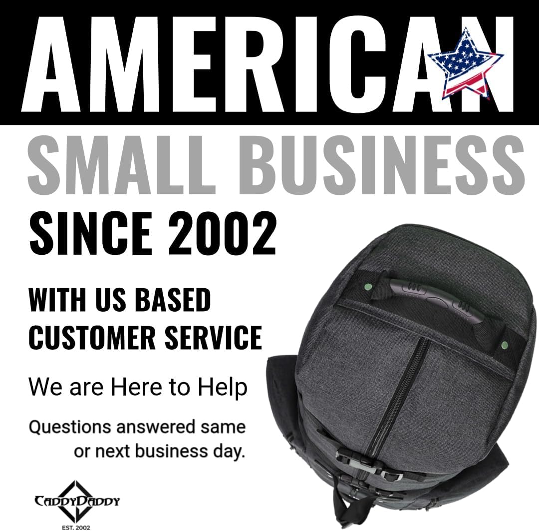 CaddyDaddy Constrictor Soft-Sided Golf Travel Bag Cover with Thick Dense Foam Padded Top 1 Year Full Travel Bag Replacement Coverage | Wheels & Lockable Zippers Case for Transporting Clubs on Airlines