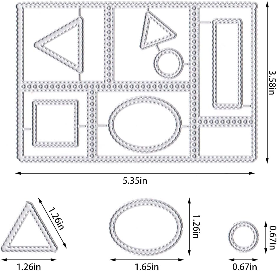 Estivaux Rectangles Labels Banner Die Cuts for Card Making, Words Tab Note Cutting Dies Card Frame Dies Stencils Embossing Template for Scrapbooking DIY Cards Album Crafts Supplies