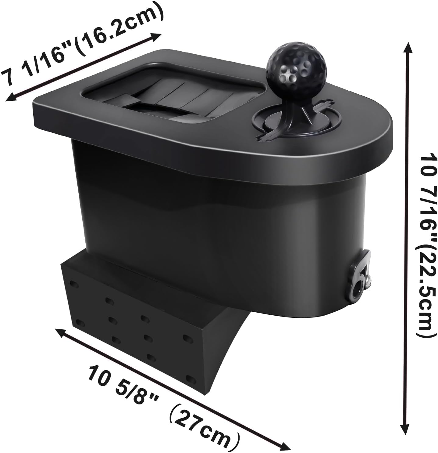 Golf Cart Ball Washer and Club Cleaner Kit with Side Bracket, Golf Ball Washer Cleaner for EZGO, Club Car, Yamaha, Advanced EV, Star EV, Universal & Detachable