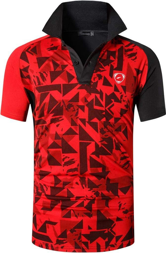 jeansian Men's Sport Outdoor Quick Dry Fit Short Sleeves Polo Tee Shirt Tshirt T-Shirt Tops Golf Tennis Bowling LSL195