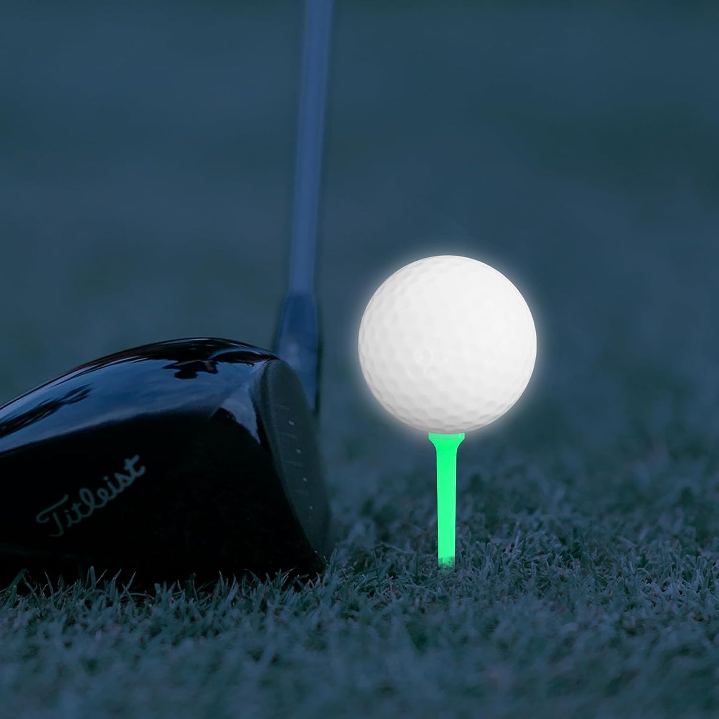 KINGTOP Glow-in-The-Dark Golf Tees, Fluorescent Green Light Up Golf Tee, Long-Lasting Illumination Perfect for Night Golf