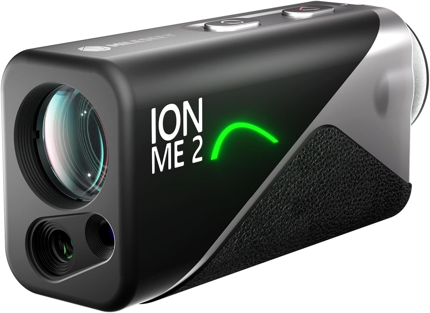 MILESEEY IONME2 Golf Rangefinder with Slope -1100 Yards Laser Range Finder Golf with Red & Green Display, 0.1s Flag Pole Locking Vibration with Ball to Pin Mode, 6X Magnification Magnetic Rechargeable