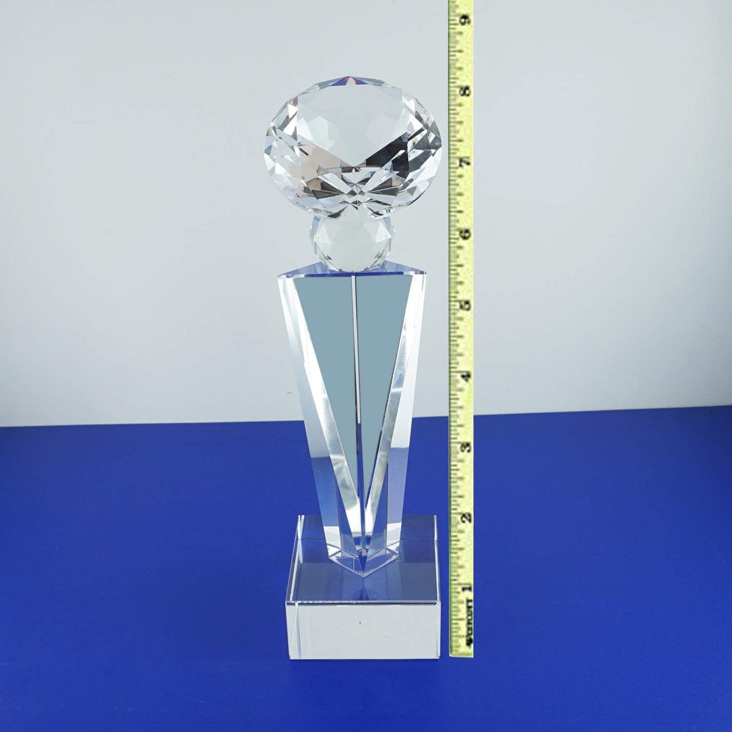 Optical Crystal Glass Diamond Trophy Awards Recognition Achievement Reality Personalized Custom Laser Etched Engraving Trophy