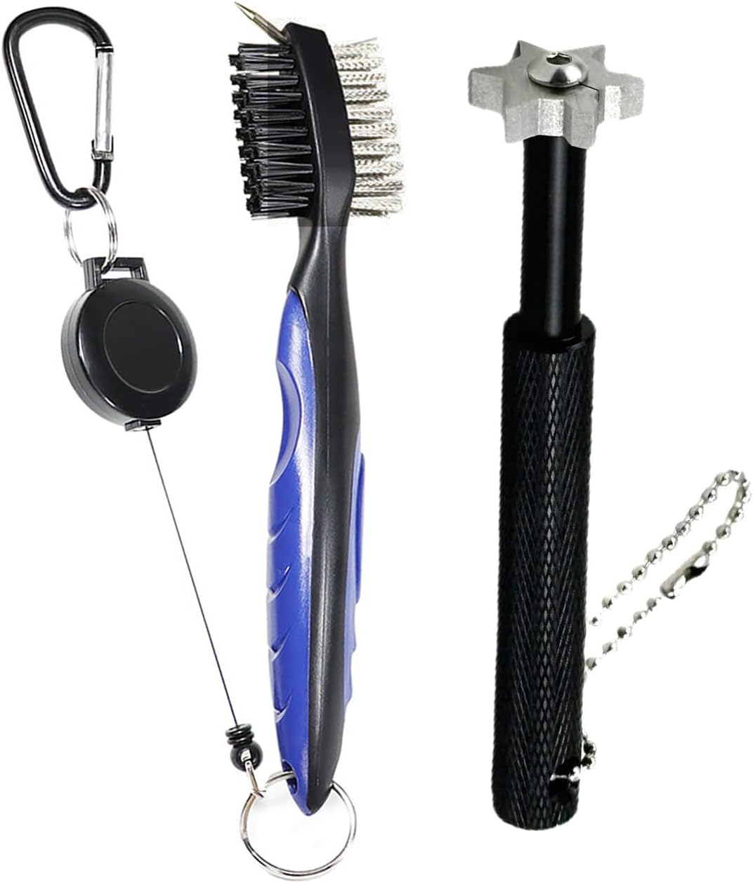 Golf Club Groove Sharpener with 6 Heads Re-Grooving Cleaning Tool Golf Accessory for All Irons Pitching Sand Lob Gap, Utility Clubs and Approach Wedges