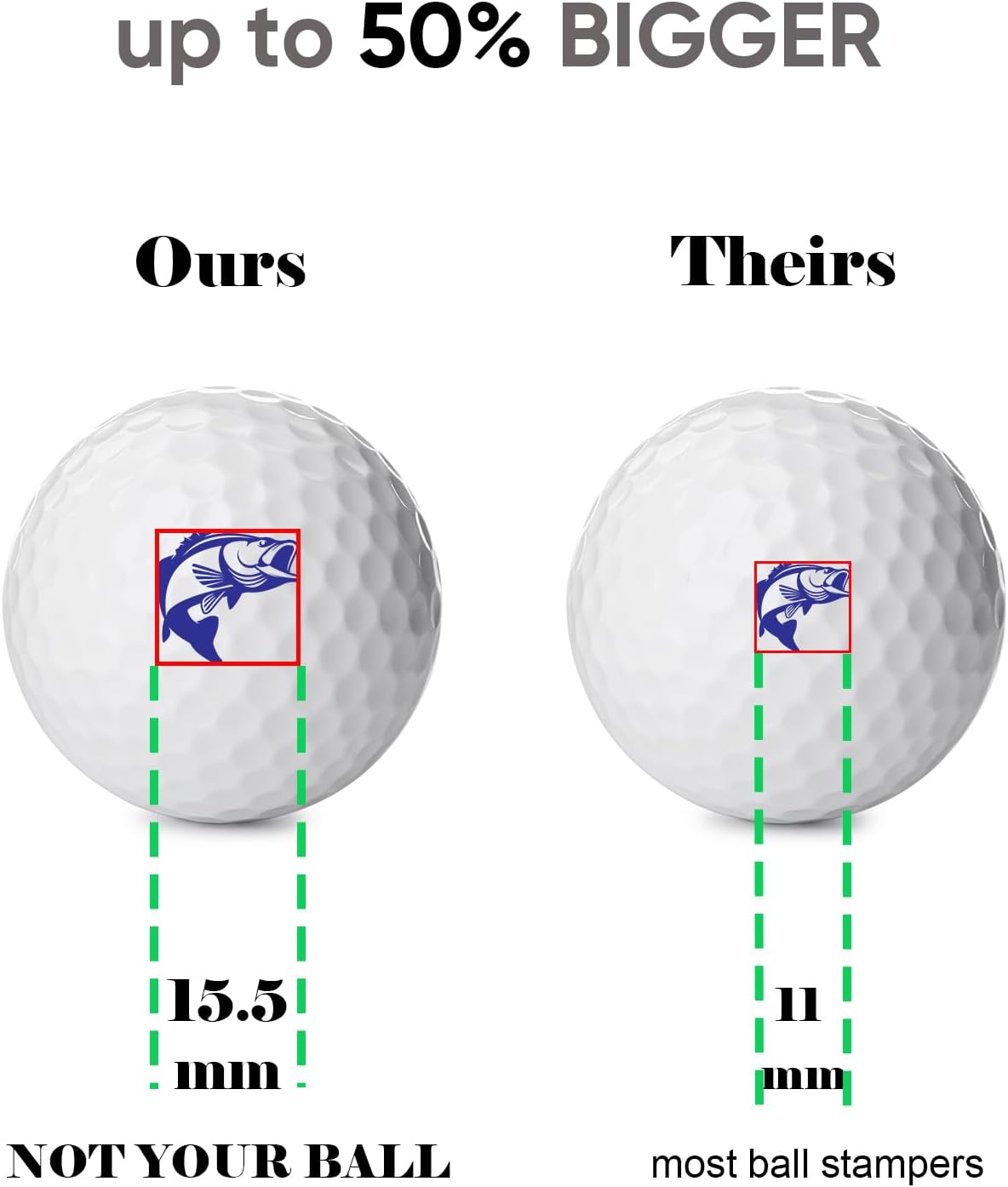 ZEETY Golf Ball Stamp, Golf Ball Stamper, Self-Inking Golf Ball Stamp Marker to Identify Golf Balls, Golf Gifts Golf Accessories for Men and Women Golfers