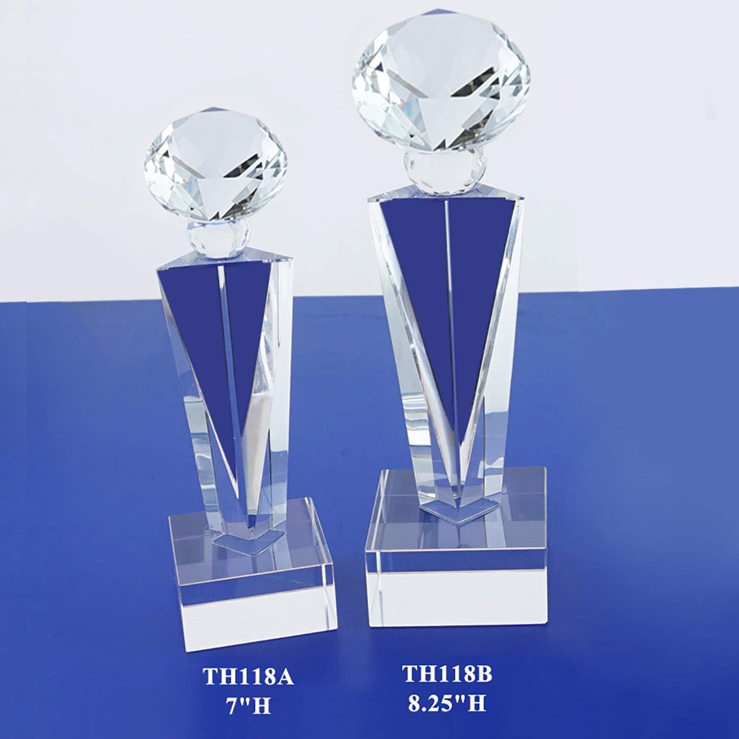 Optical Crystal Glass Diamond Trophy Awards Recognition Achievement Reality Personalized Custom Laser Etched Engraving Trophy