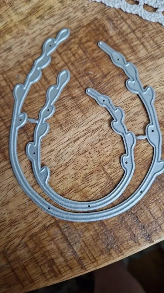 Lapoo Metal Cutting Die for Scrapbooking, 3D Backgrounds Frame New Cutting Dies DIY Album Card Making Decor Paper Metal Die Cuts Party Wedding Decorations (Easter Oval Wreath 3.7 x 2.9 in)