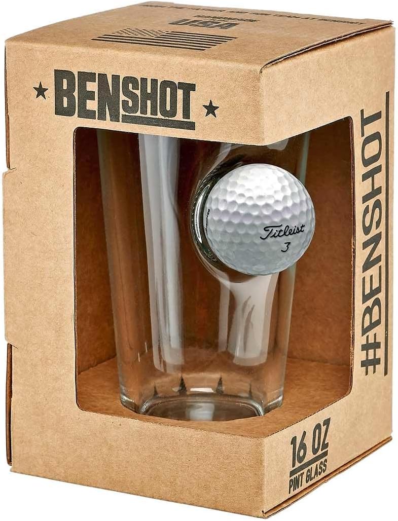 BenShot Golf Ball Pint Glass - 16oz | Made in the USA