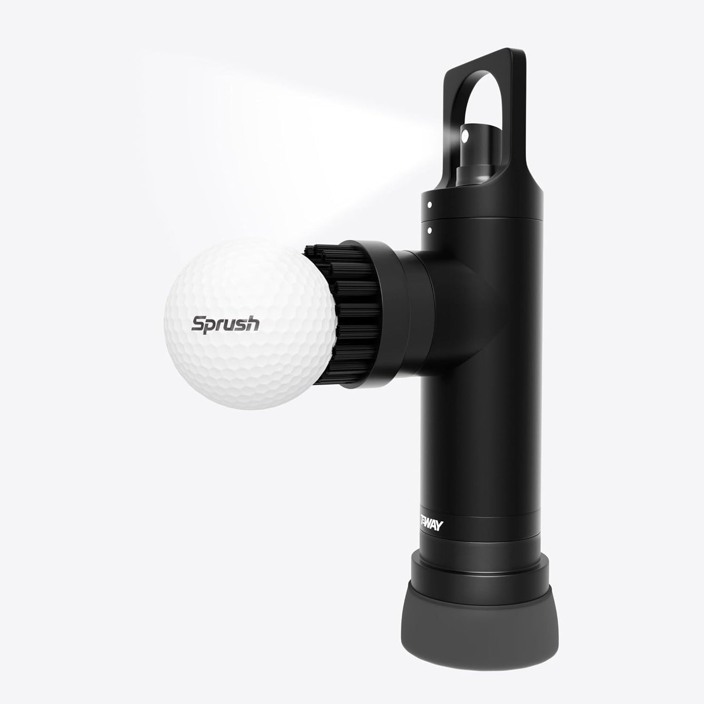 Golf Club Brush Cleaner with Water Spray Bottle and Sponge - Clean Golf Clubs Golf Balls Shoes All at Once - Heavy Duty - Golf Cleaning Device - Golf Accessories- USA Company (Matte Black)