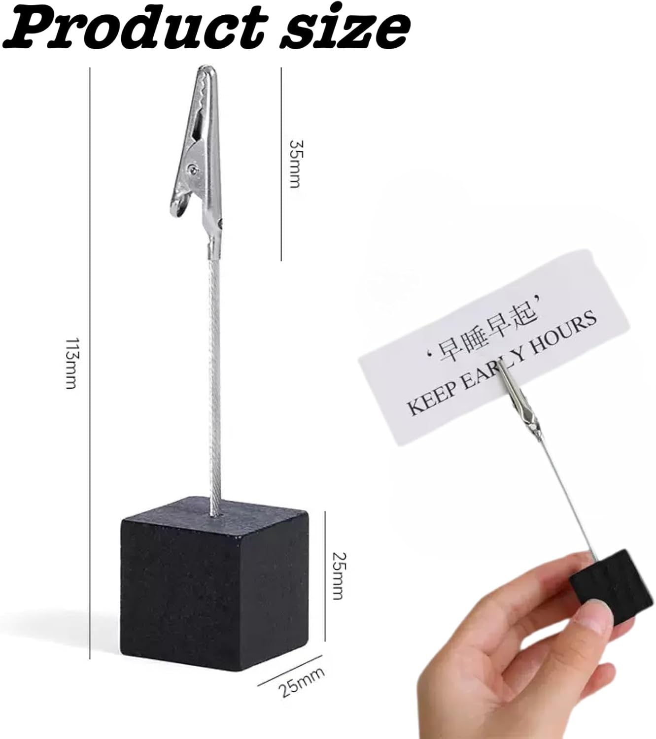 4Pcs Memo Clip Holders Stand with Alligator Clasp Pictures Card Paper Note Clip for Office Home Use