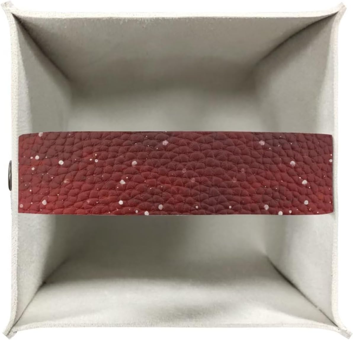 SnowmanTissue Box Cover Square Christmas Tissue Holder Red Facial Paper Box Holder Modern Holiday Home Bathroom Decor Leather Material & Waterproof