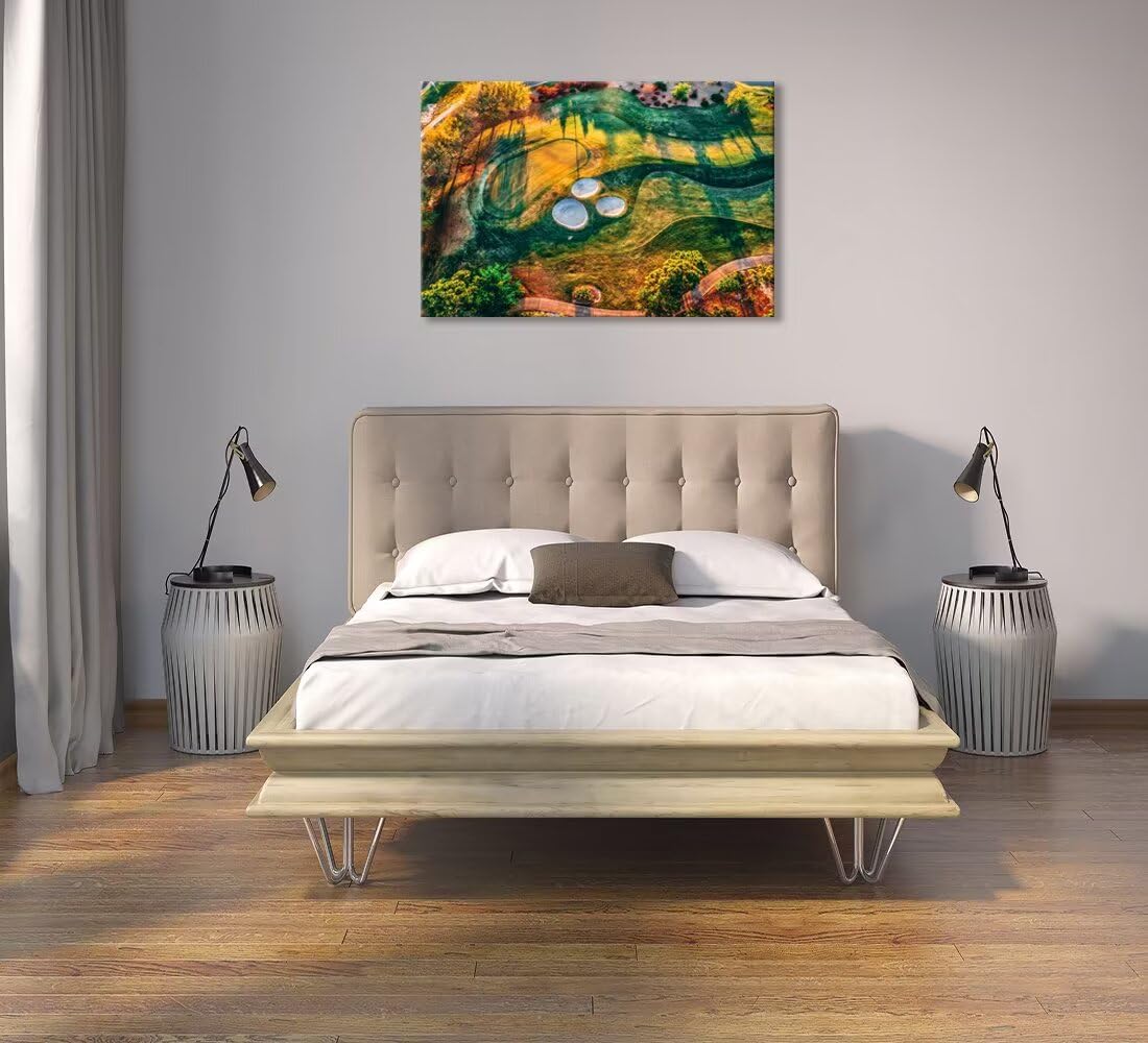 Florida Regatta Bay Golf Course Wall Art for Living Room Bedroom Bathroom Home Decorations Florida Golf Course Picture Poster Framed Artwork Canvas Prints Ready to Hang(12''H x 16''W)