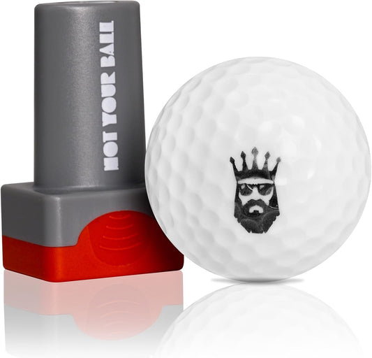 QUBI Golf Ball Stamp, Golf Ball Stamper, Self-Inking Golf Ball Stamp Marker to Identify Golf Balls, Golf Gift Golf Accessories for Men and Women Golfers