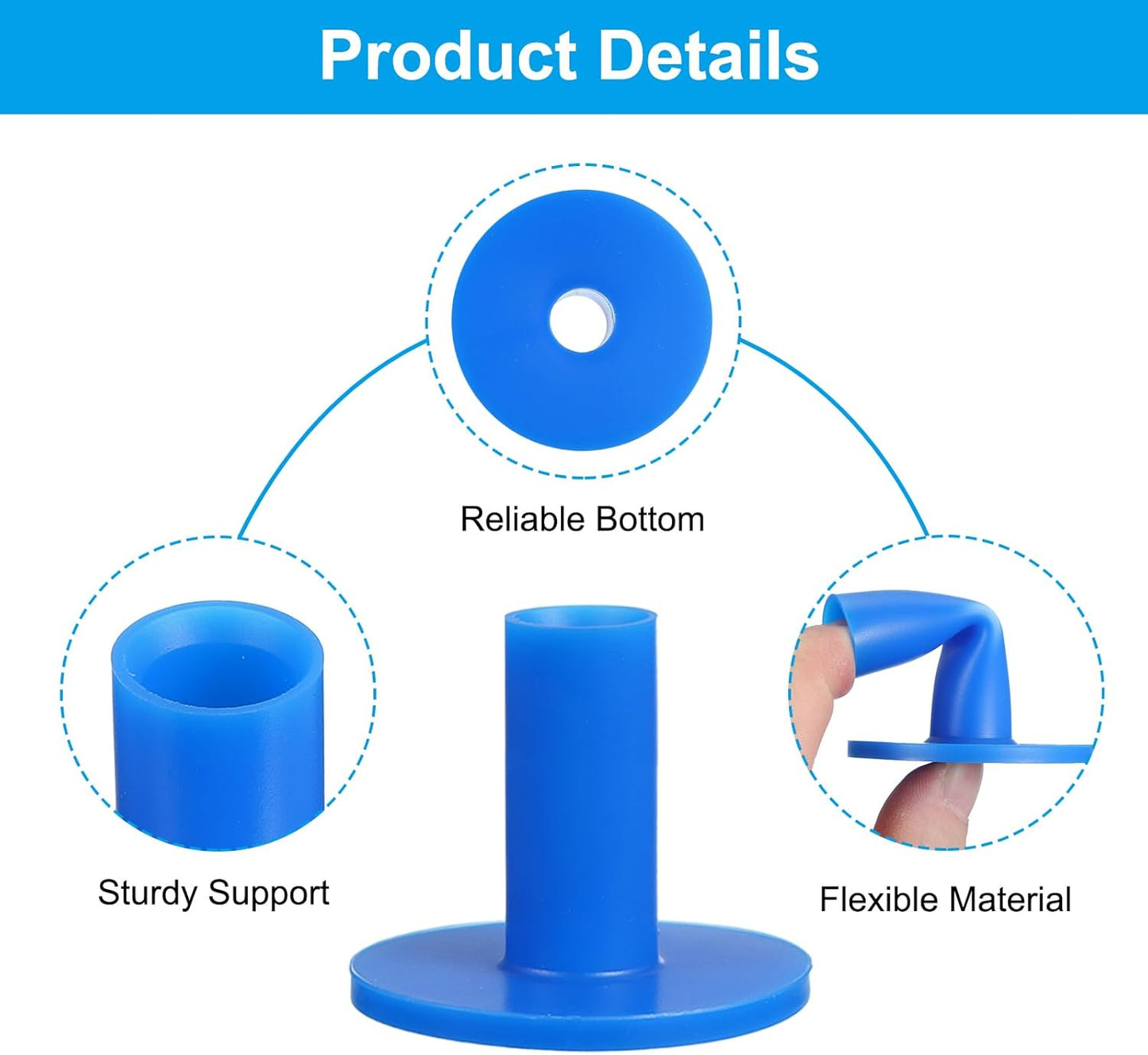 PATIKIL Rubber Golf Tees, Tall Practice Training Driving Range Tee Stable Ball Holder