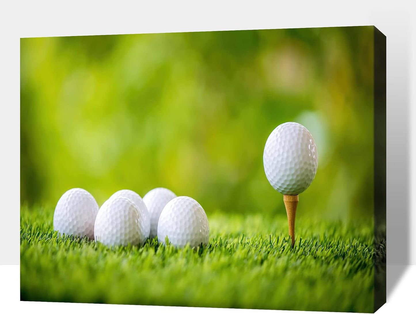 Canvas Wall Art, Golf Wall Art Painting Prints for Living Room Wall Decor, Golf Balls Close Up Detail Poster Picture for Bedroom Decor, Framed Artwork for Office Home Decoration 24x36 Inches