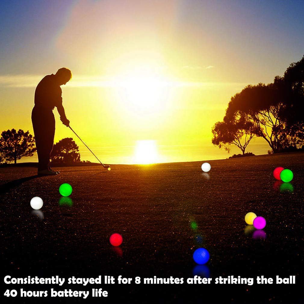 THIODOON Glow in The Dark Golf Balls Light up Night Led Golf Balls Gift Sets for Men Kids Women