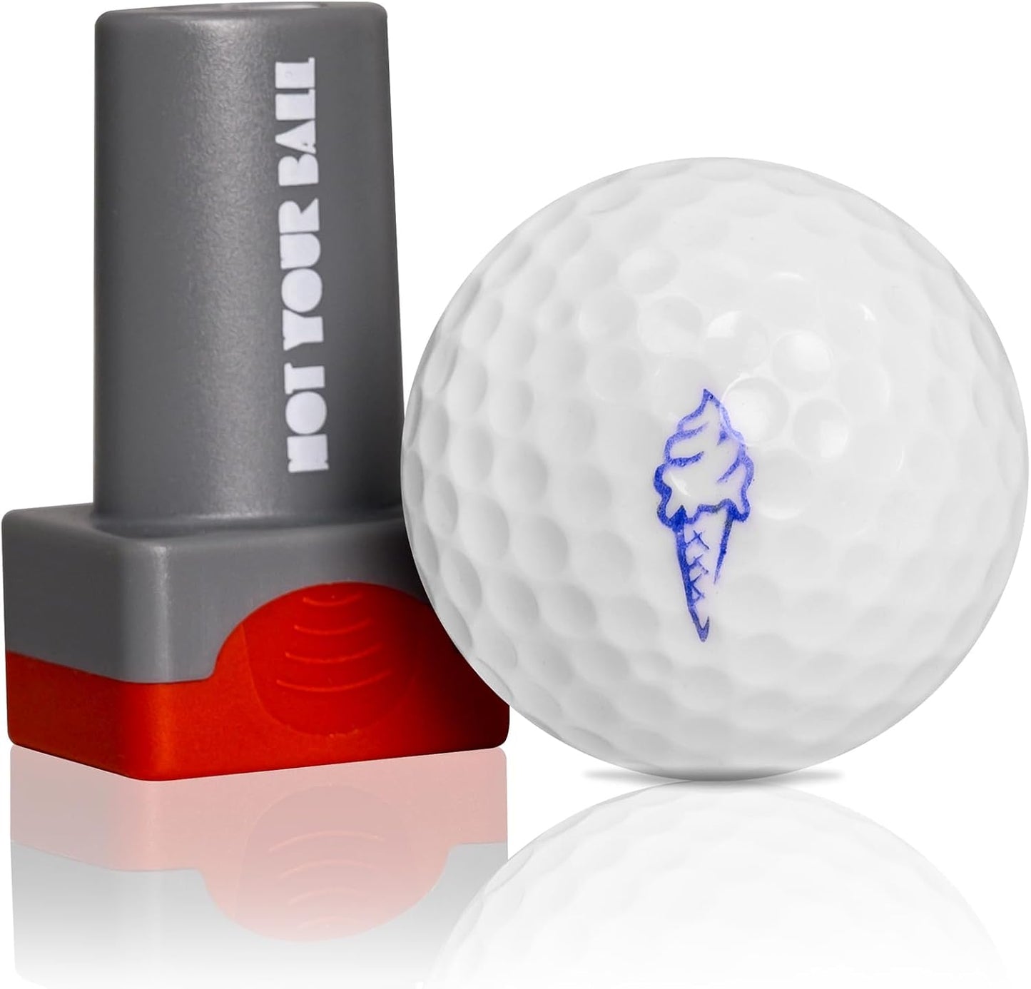 QUBI Golf Ball Stamp, Golf Ball Stamper, Reusable Self-Inking Golf Ball Stamp Marker to Identify Golf Balls, Golf Gift Golf Accessories for Men and Women Golfers
