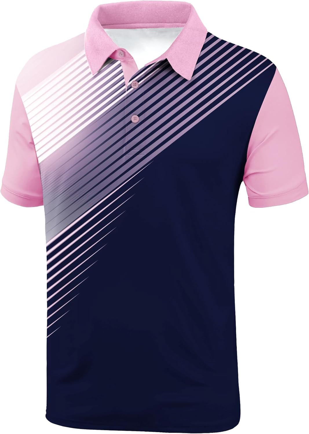 SCODI Mens Golf Shirt Moisture Wicking Performance Sport Short Sleeve Print Golf Polo Shirts for Men