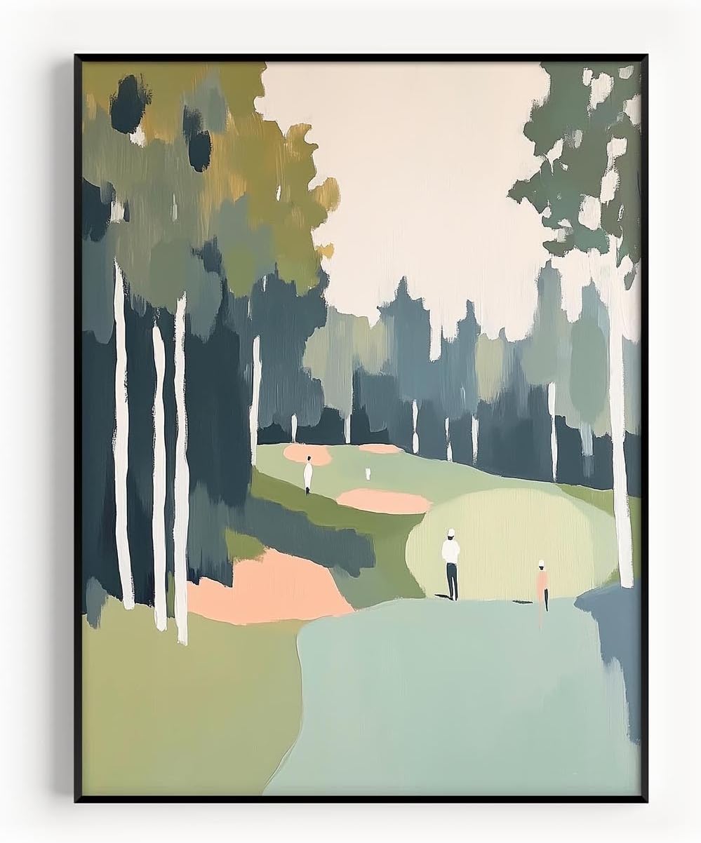 Golf Impressionist Art Print Posters - Premium Giclee Fine Art Prints - Sporty and Sophisticated Home Decor Posters, Golfer Art Prints for Home and Office Decor - Vintage Aesthetic, Ready to Frame