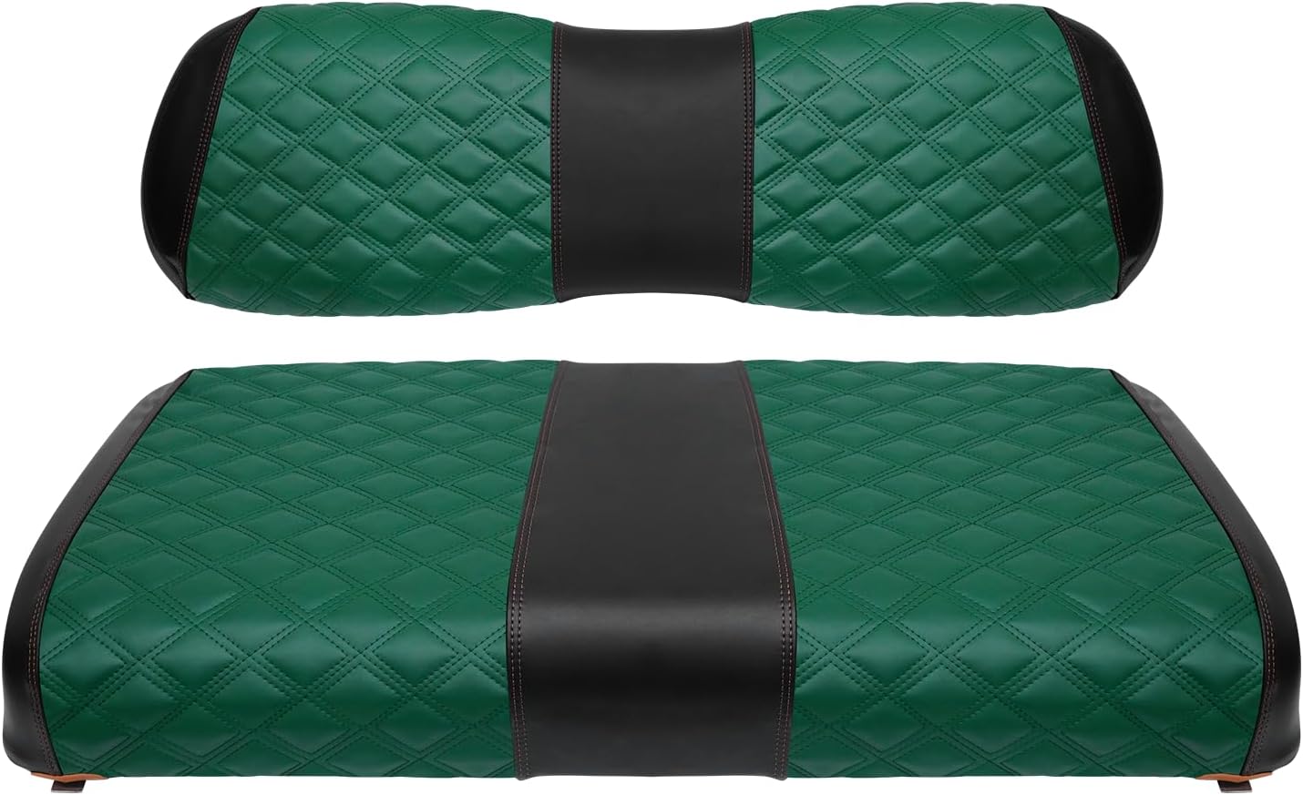 Golf Cart Seat Covers for Club Car DS 2000.5+ Front OEM Universal Seat Cushion, Marine Grade Vinyl Leather Club Car DS Seat Covers/Easy to Install-Green (2PCS)
