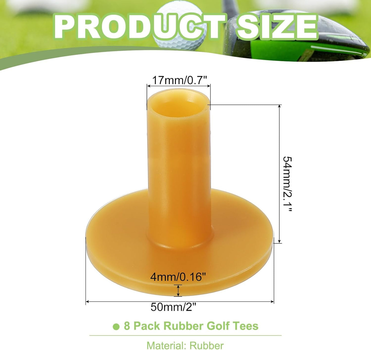 PATIKIL Rubber Golf Tee, Golf Practice Tees Training Driving Range Tee Stable Golf Ball Holder for Outdoor Indoor Hitting Mat