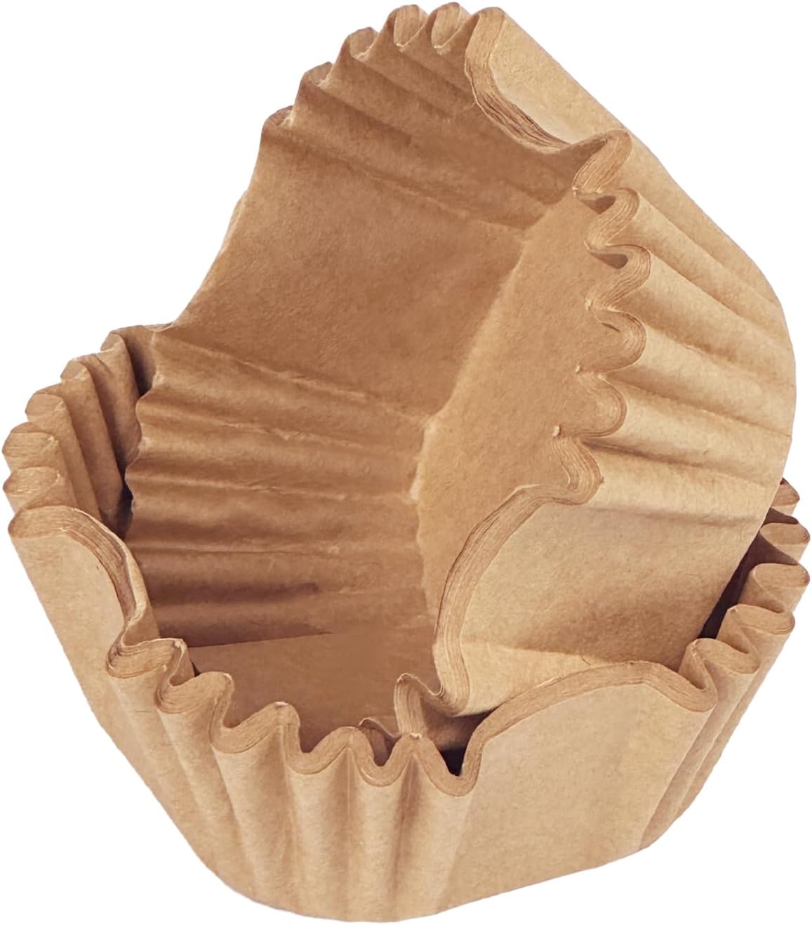 qiqee 500pcs Natural Square Cupcake Liners Muffin Linner No Smell, Food Grade Brown Baking Cups（Standard Size）