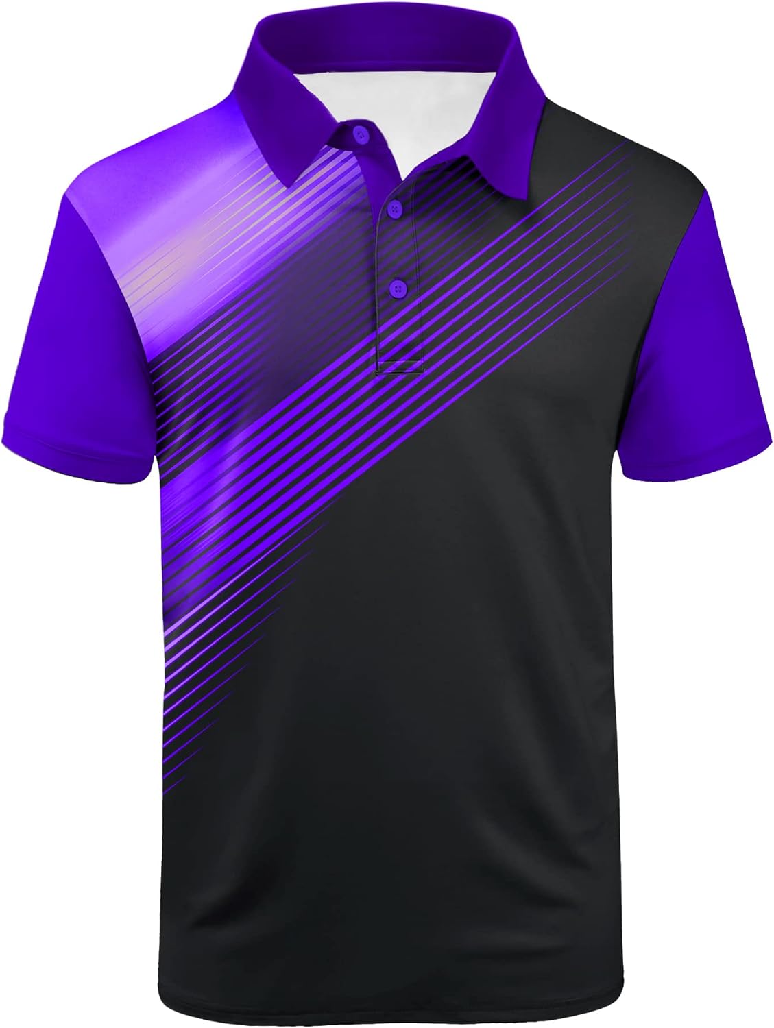 SCODI Mens Golf Shirt Moisture Wicking Performance Sport Short Sleeve Print Golf Polo Shirts for Men