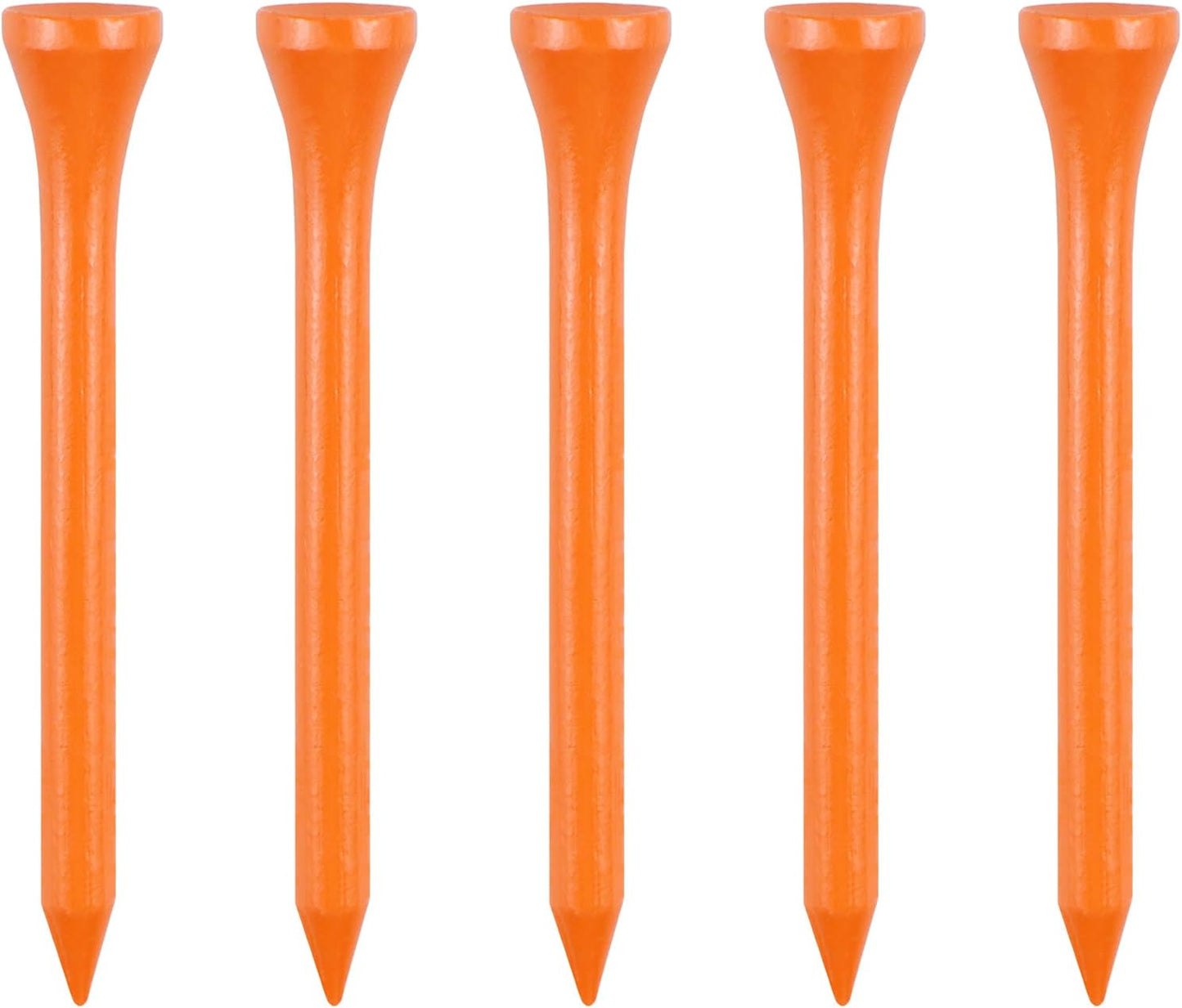 Wooden Golf Tees 3-1/4", 2-3/4", 1-1/2" Available,100 Count (Natural Color, White, Black, Blue, Red, Pink)