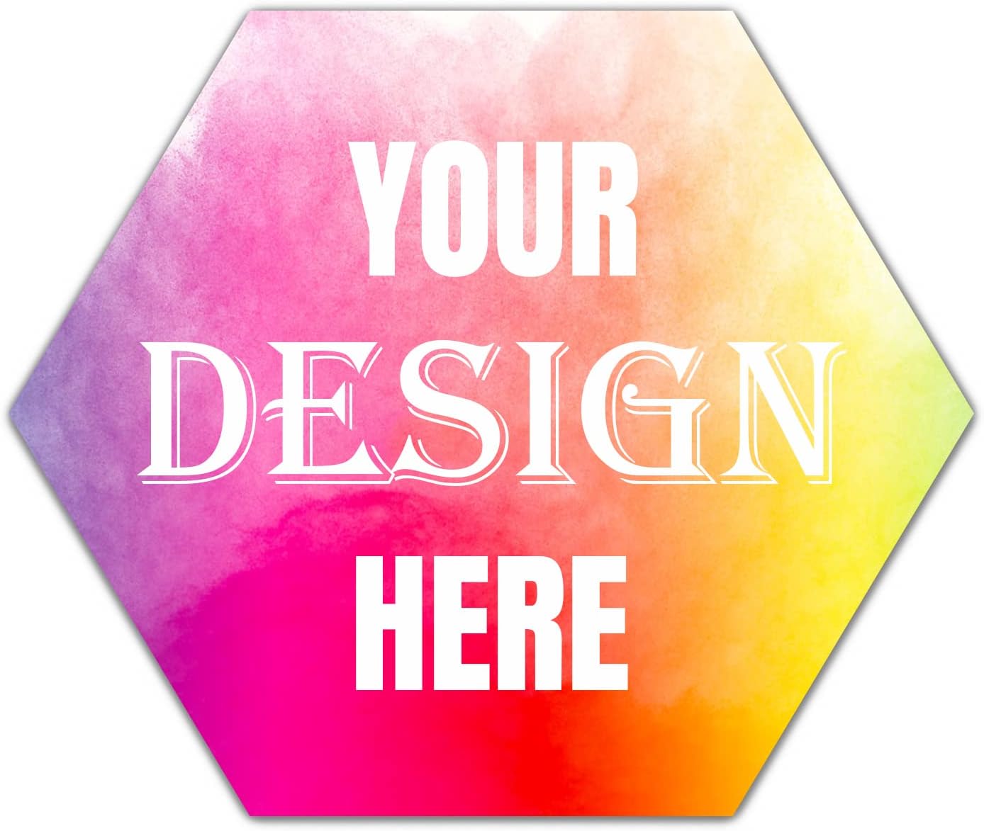 100-500 Custom Stickers Personalized Labels, Customized Stickers with Any Image Logo and Text. Custom Stickers for Business LogoThank You Labels,etc. (Hexagon, 1.5 Inch)