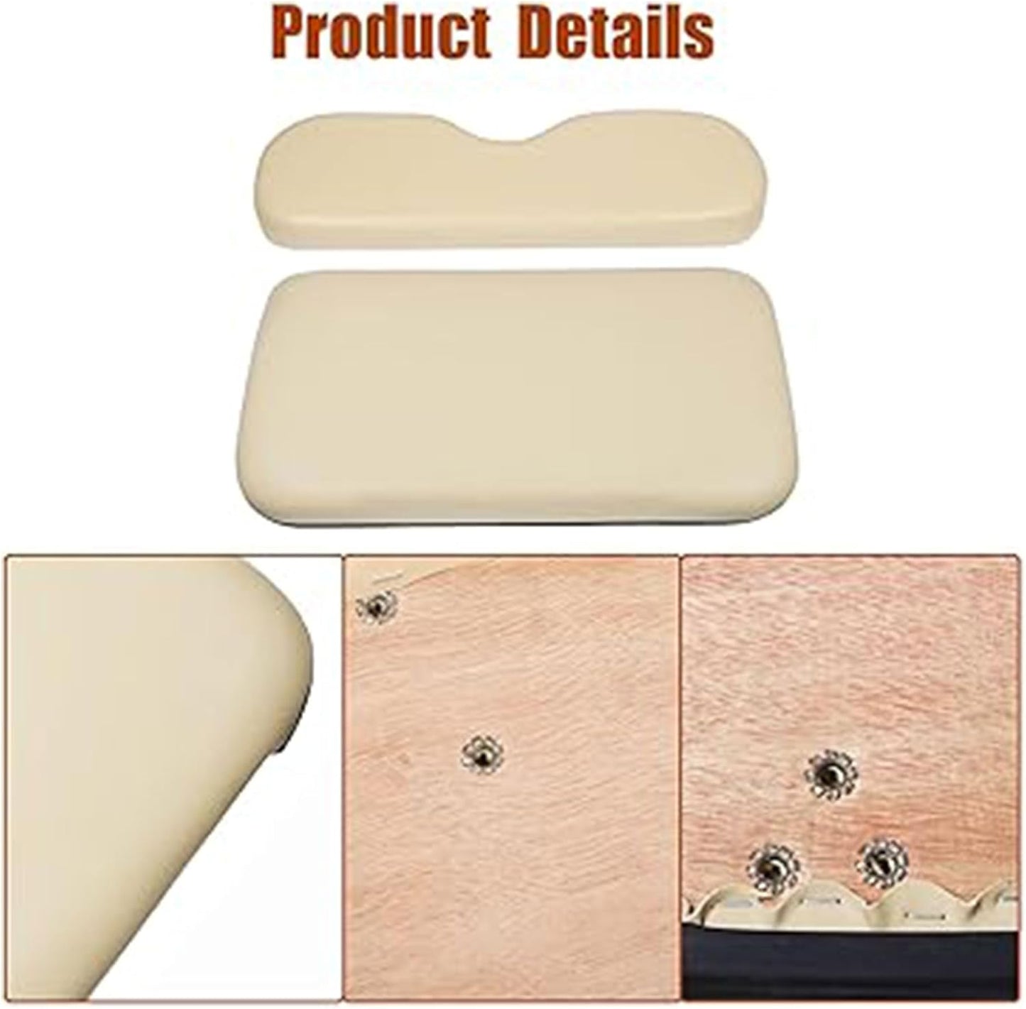 GXYWADY Tan Golf Cart Front Seat Cushion Replacement for EZGO Medalist TXT 1994-2013