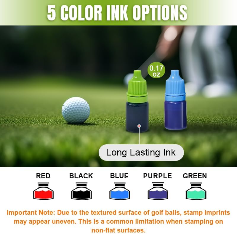 Custom Golf Ball Stamp Personalized Self-Ink Golf Ball Stampers Golf Accessories Monogram Ball Marker Gifts for Golfers Men Dad Boyfriend Husband