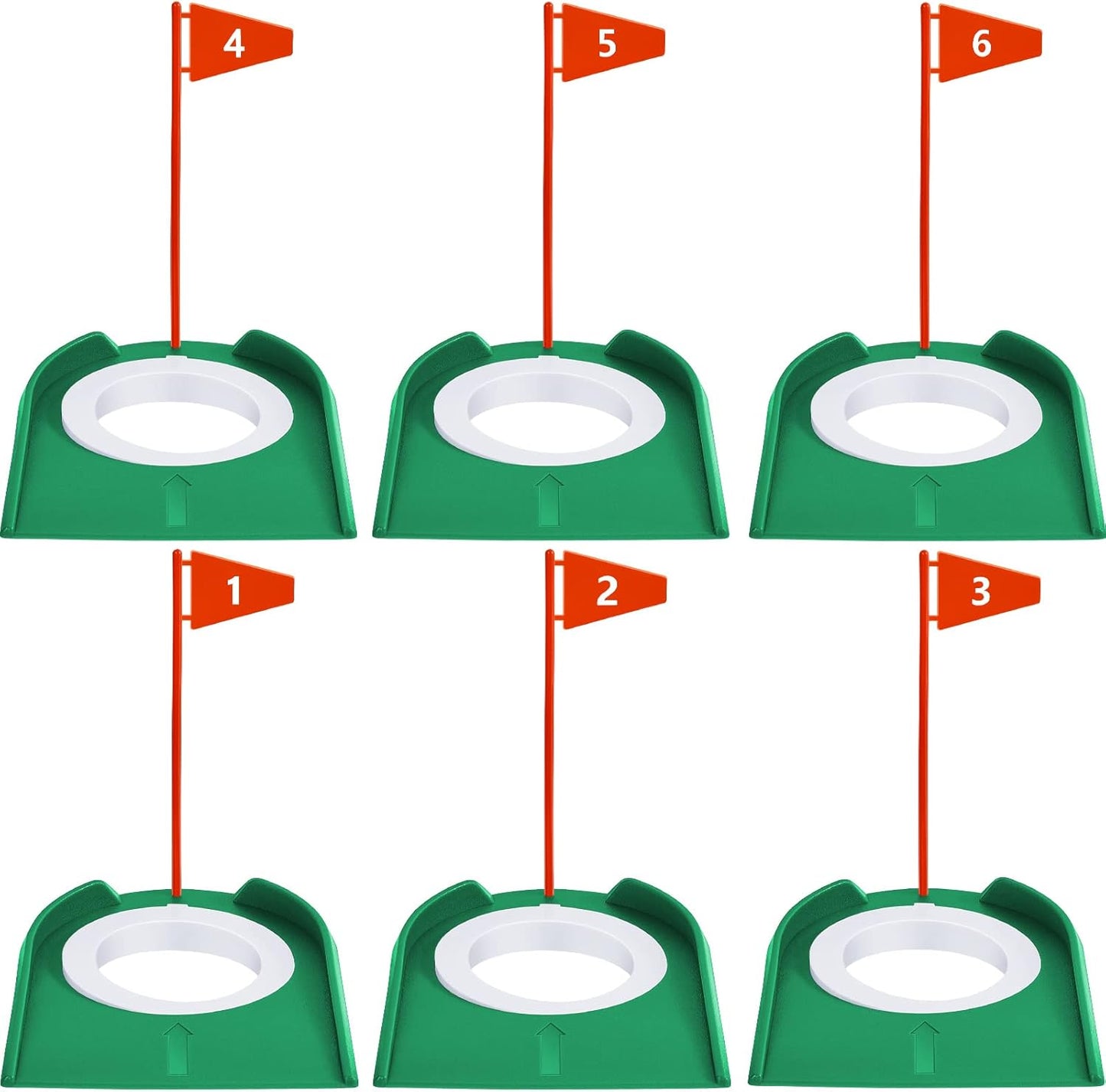 Sotiff Golf Putting Practice Cup Hole Training Aids Golf Accessories Training Putters with Plastic Flag for Adult Green Office Garage Yard Indoor Outdoor Practice