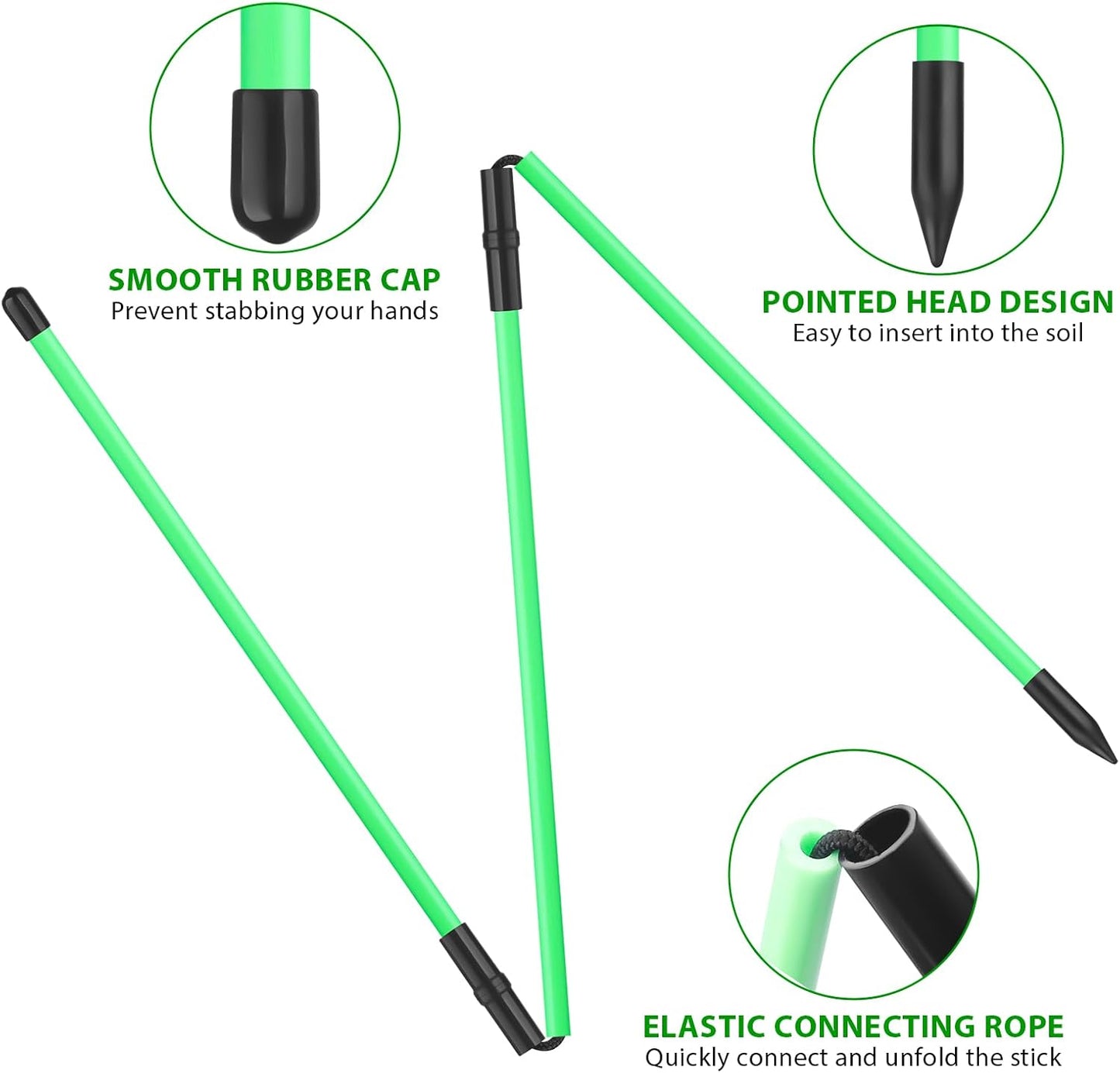 Golf Alignment Sticks 2 Packs 48" Foldable Alignment Stick Golf Training Aid for Golf Practice