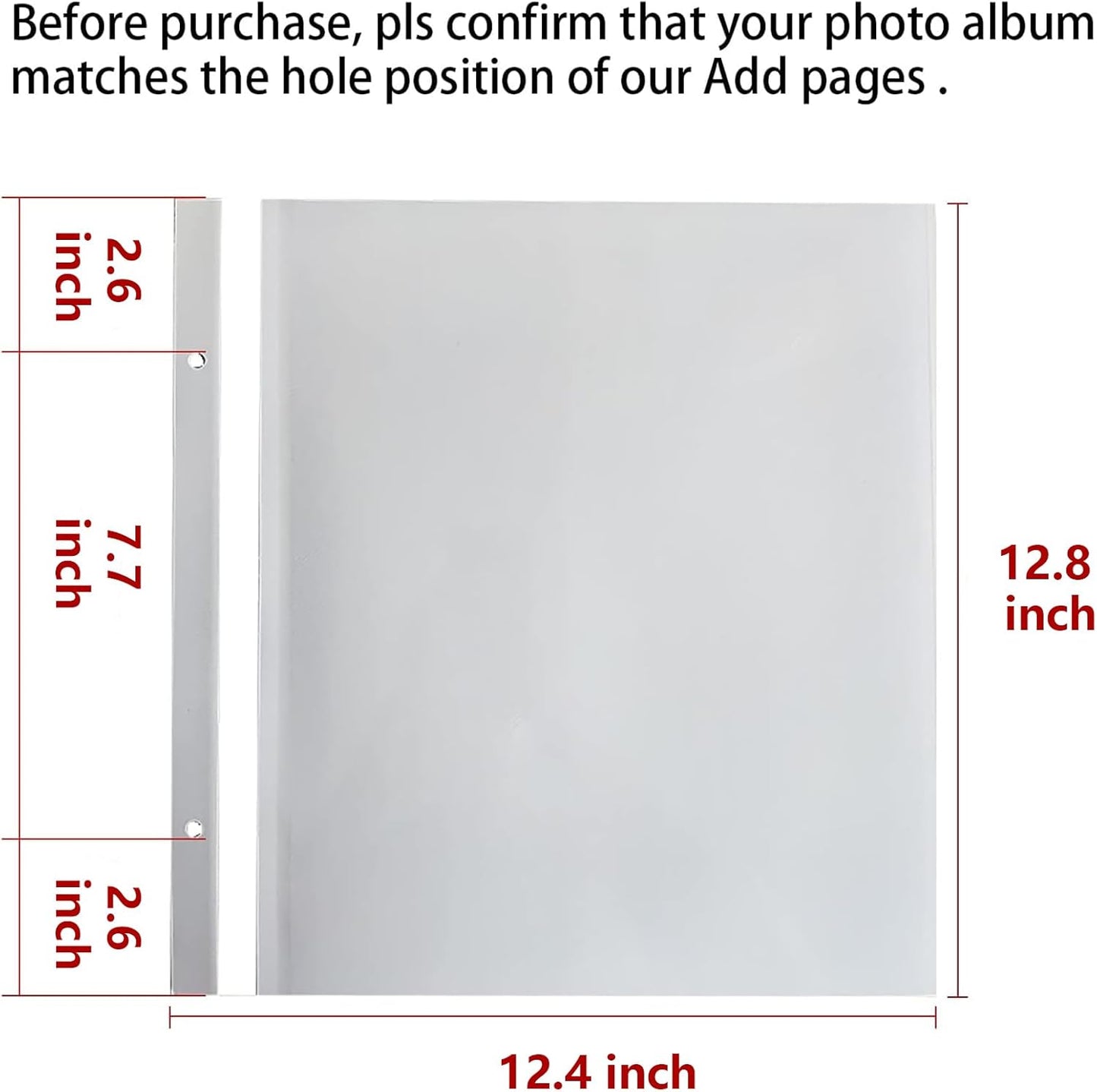 Vienrose Photo Album Self Adhesive Scrapbook Refill Pages for Vienrose 13x12.6 inch Photo Album