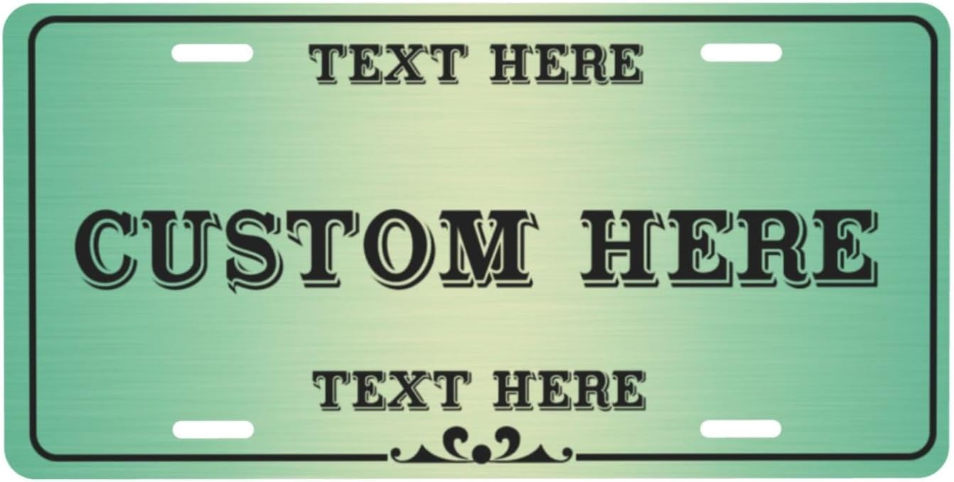 Custom Personalized Text Image Photo Design Customized Tag Aluminum License Plates for Front of Car 6x12 Inch-20