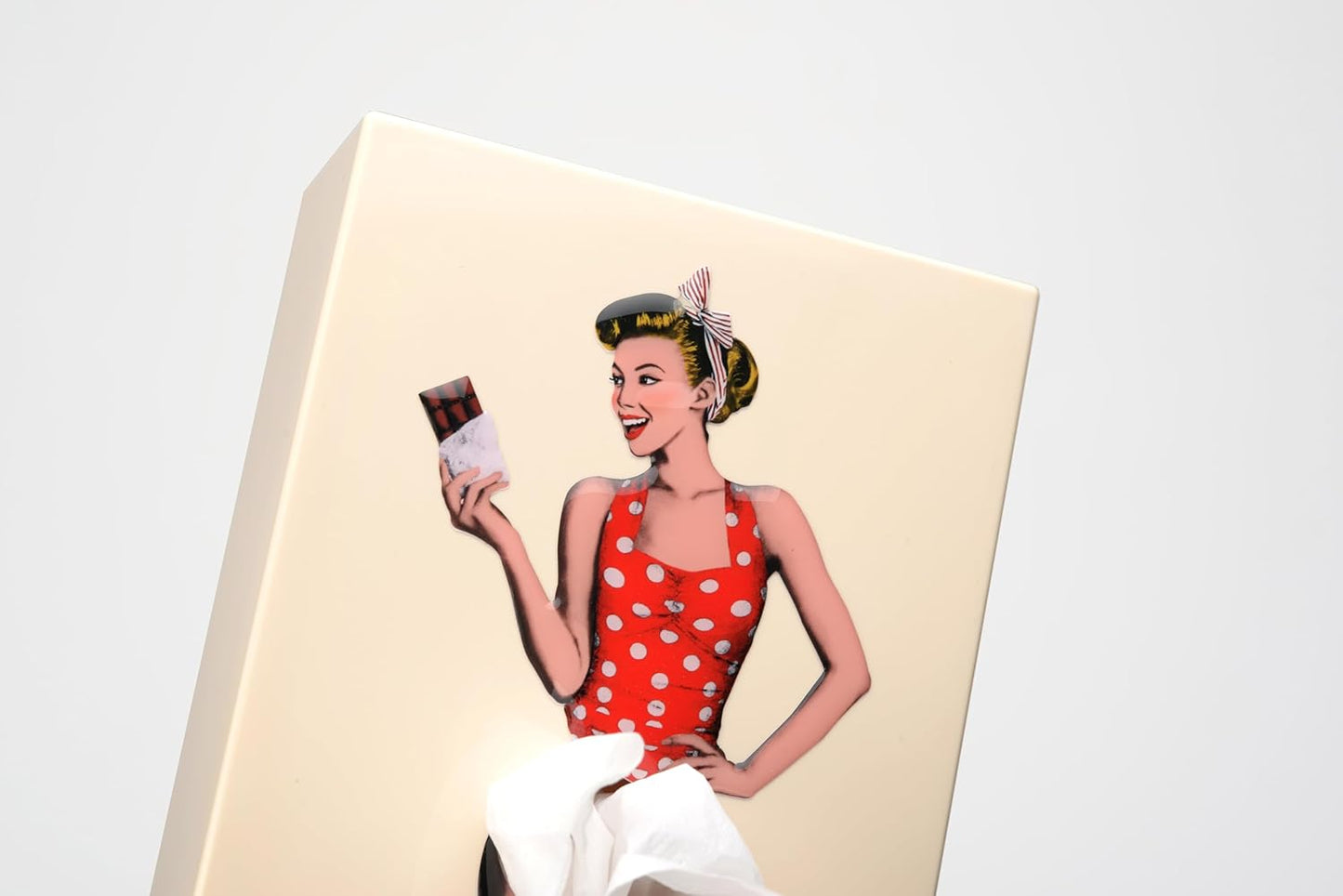 Flying Skirt® Tissue Box - The Original Award-Winning Lady Skirt Design, Resin Pop Art, Weighted Metal Base, Made in Korea, Premium Gifts & Novelty Home Decor by Spextrum (Sweet)