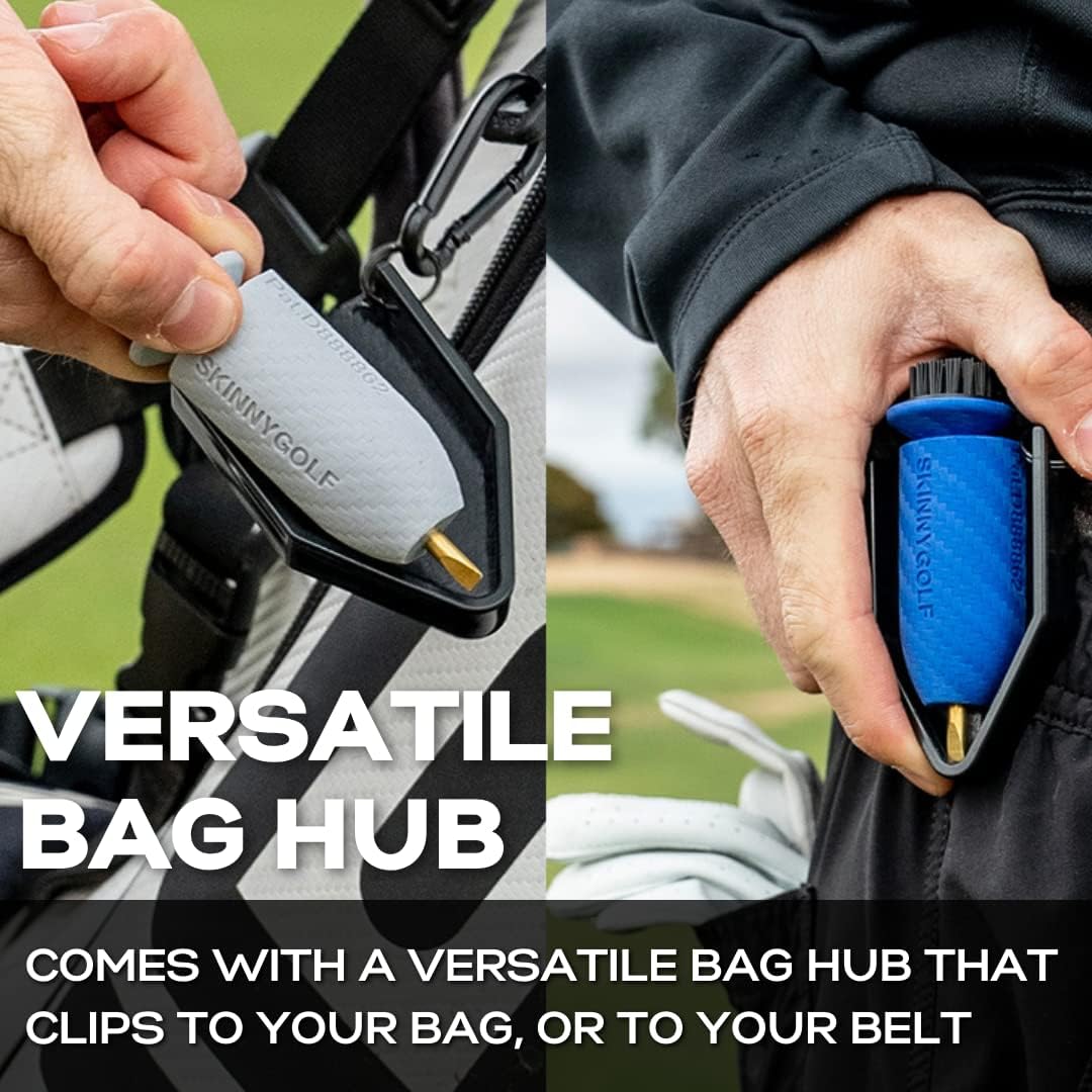 Magnetic Scrub Brush | The Ultimate Bag Accessory | Scrub Brush & Brass Tip Groove Cleaner | Clip to Belt