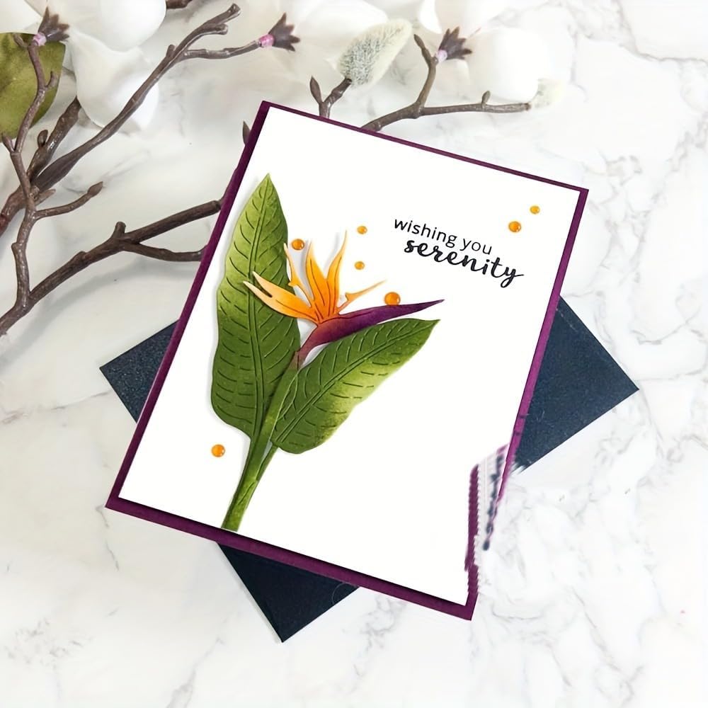 Flowers Metal Cutting Die for Scrapbooking - Cut Stencils for DIY Scrapbook Photo Album Decorative Paper Card, Card Making Supplies, Stencils & Crafting Die Cut (Waterweed 5.7 x 3.1 in)