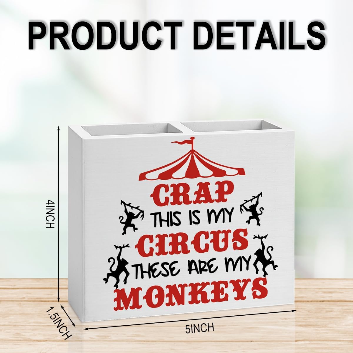 Bosses Day Gifts for Women Men Manager Funny Office Decor for Women Wooden Pencil Holder National Boss Day Decorations Gifts for Supervisor Leader MenCoworker HR Manager Office Desk Decor A 03