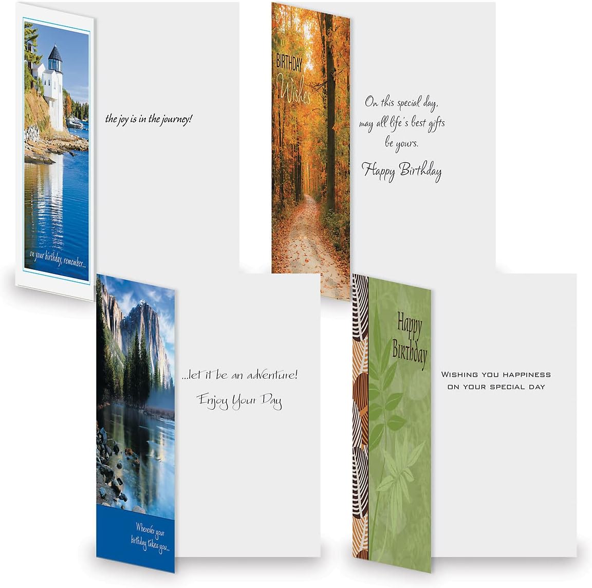 Current Scenic & Graphic Birthday Greeting Cards Value Pack - Set of 20, 10 Unique Designs, Large 5 x 7 Inch Cards, Sentiments Inside, Envelopes Included