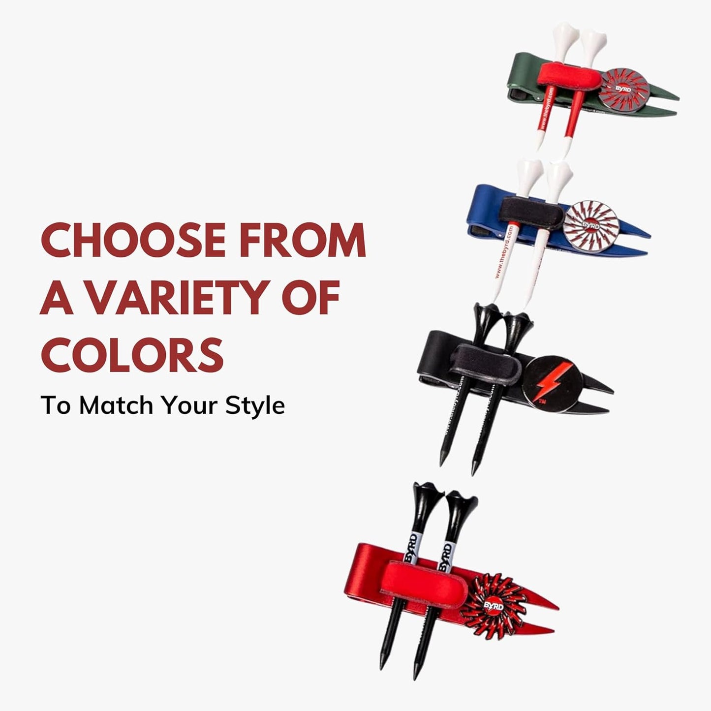 The Byrd Divot Clyp Golf Multitool - Divot Tool & Clip | Organizes Your Tees, Ball Marker & Divot Tool All in One | Essential Golf Gear for Focused Rounds | Golf Accessories for Men (Black)