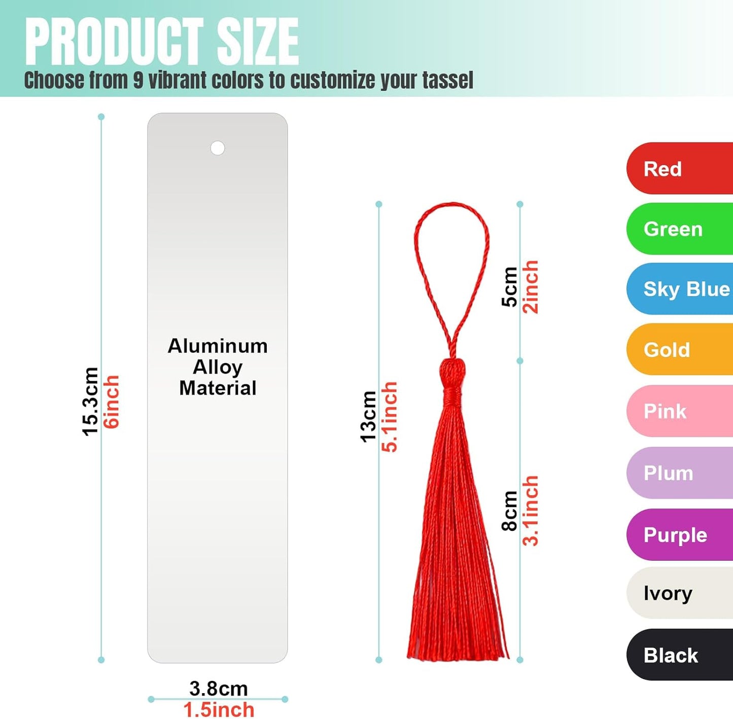 Personalized Bookmark with Picture Text Metal Custom Bookmarks with Tassel Double-Sided Custom Engraved Photo Color Bookmark for Book Lovers Kids Women Men Christmas Birthdays Valentine’s Day Gift