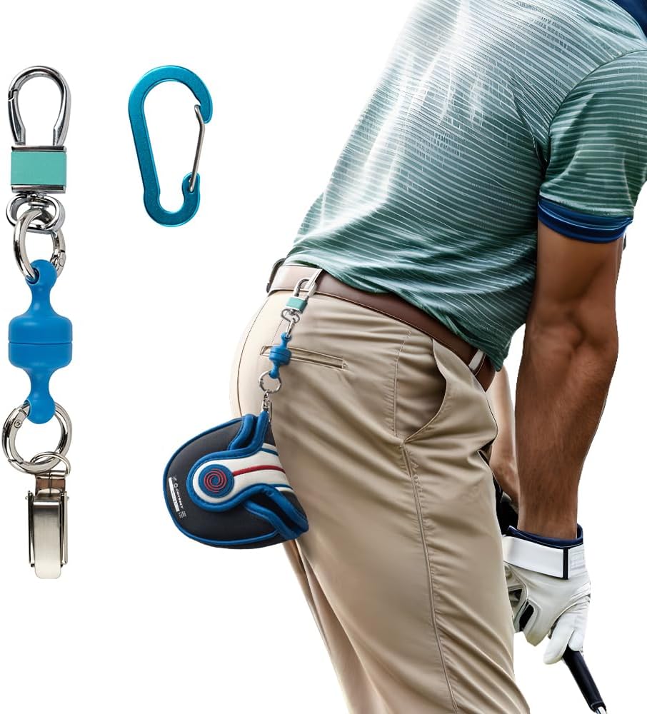 Magnetic Golf Putter Cover Holder | Versatile Use Golf Towels, Clothing & Accessories for Men & Women | Durable Headcover Keeper Leash with Strong Magnets