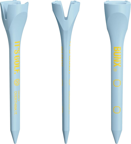 BUNX Golf Tees – Strong Plastic Tee 2.75" | Unbreakable 3X Stronger | Best Golf Accessories for Men or Women | 27-Pack | No Friction Head for Distance | V-Slot for Straight Shots