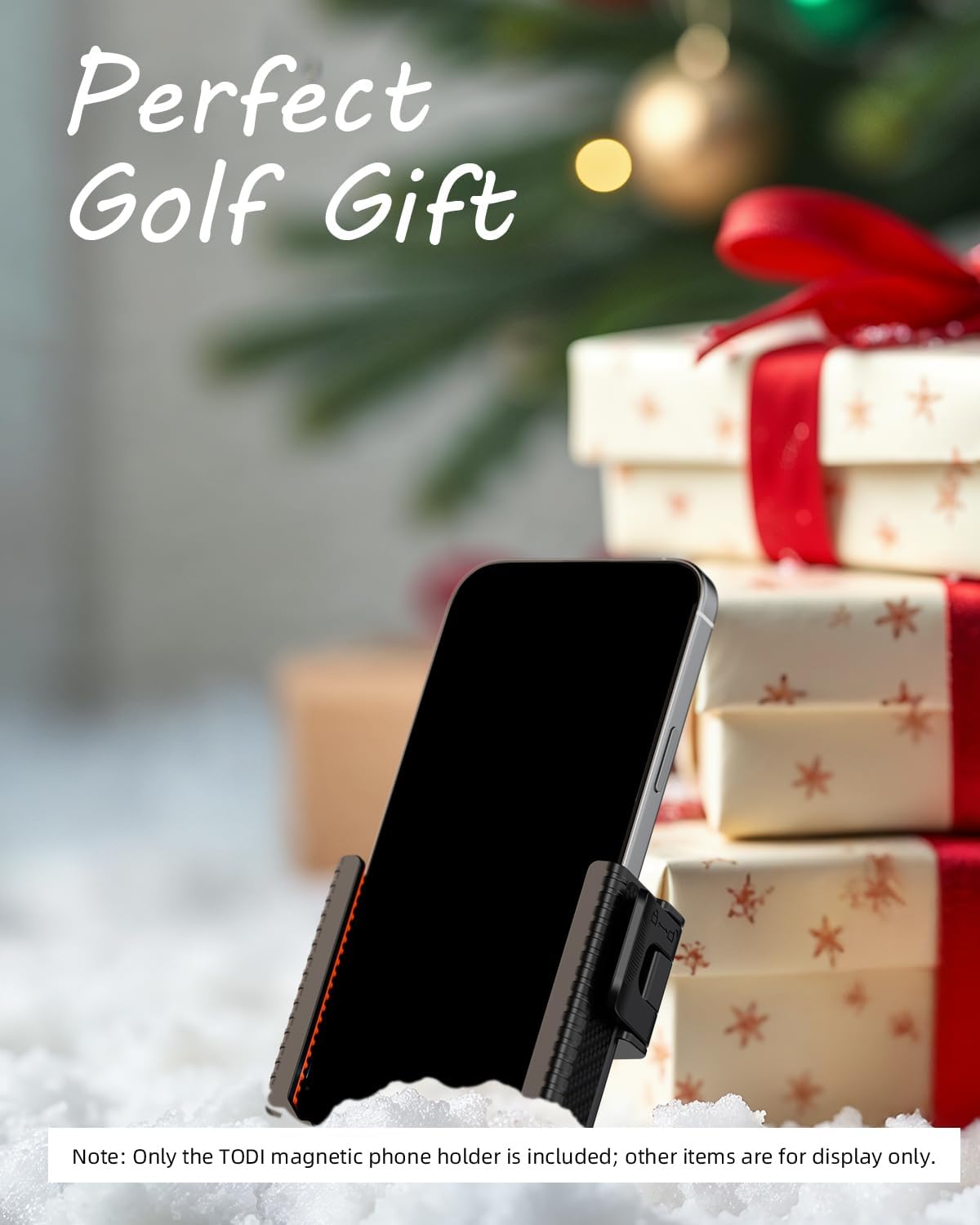 TODI Magnetic Golf Cart Phone Holder – Golf Cart Accessory for Men, Dad, Grandpa, Compatible with MagSafe iPhone 16 15 14 13 12 Pro/Max/Plus, Fits EZGO Club Car Yamaha Icon