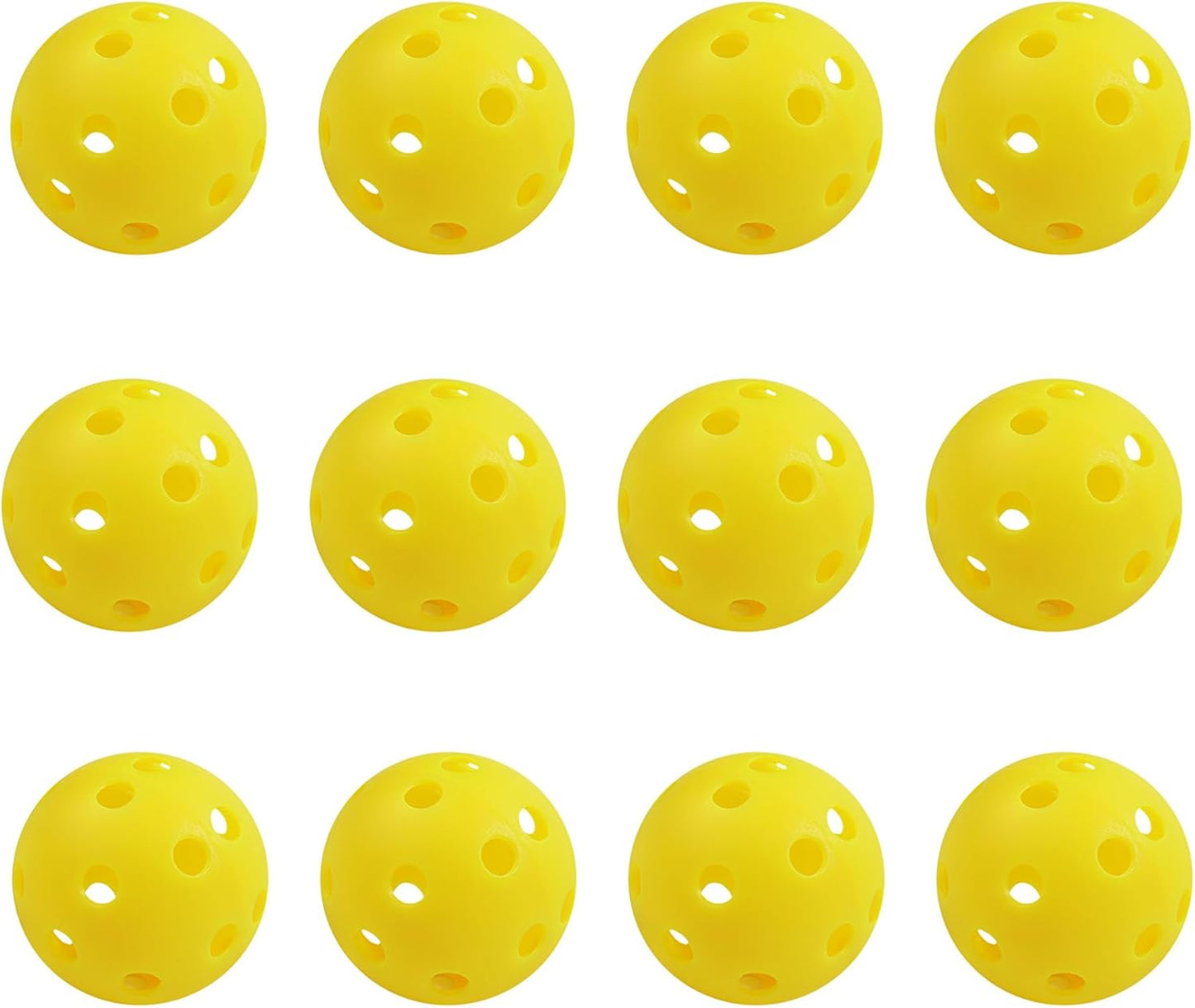 GSE Games & Sports Expert 12-Pack Practice Golf Balls, 40mm Limited Flight Plastic Soft Golf Balls, Airflow Hollow Training Golf Ball for Swing Practice (Several Colors Available)