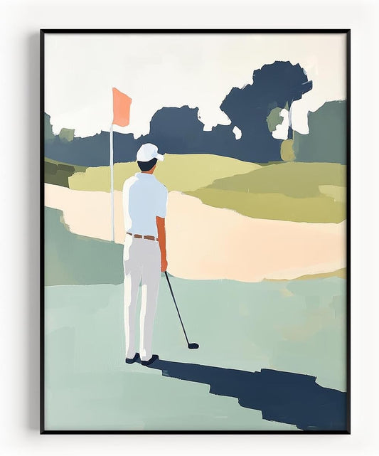 Golf Impressionist Art Print Posters - Premium Giclee Fine Art Prints - Sporty and Sophisticated Home Decor Posters, Golfer Art Prints for Home and Office Decor - Vintage Aesthetic, Ready to Frame