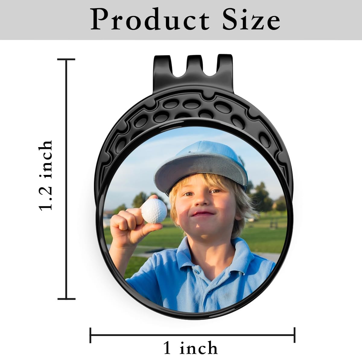 Personalized Golf Ball Marker Hat Clip – Custom Magnetic Marker with Your Photo, Name, Logo or Initials – Unique Golf Gift for Men, Dad, Coach, Golfer