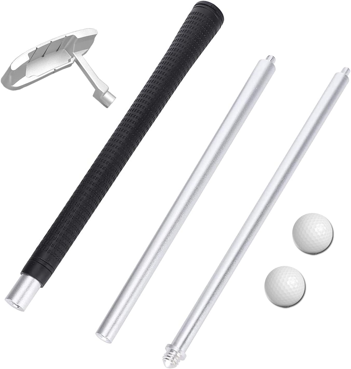 LEAGY 4-Section Portable Putter - Right & Left Hand, 2 Golf Balls, 1Pack Golf Bag