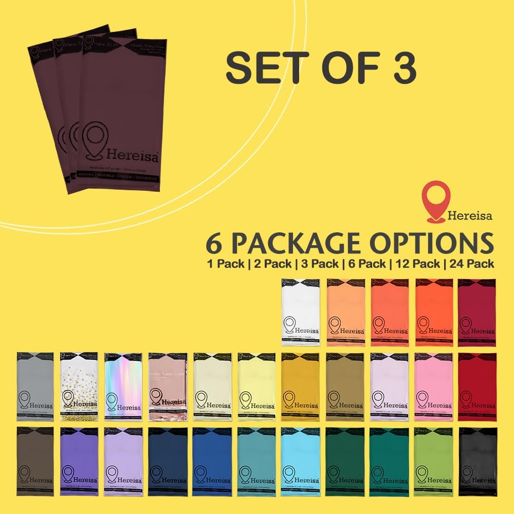 Plastic Burgundy Tablecloths 3 Pack Disposable Table Covers 54 x 108 Inches Pitch Onyx Table Cloths for Parties Birthdays Weddings Anniversary BBQ Picnic, Fits 6 to 8 Foot Rectangle Tables